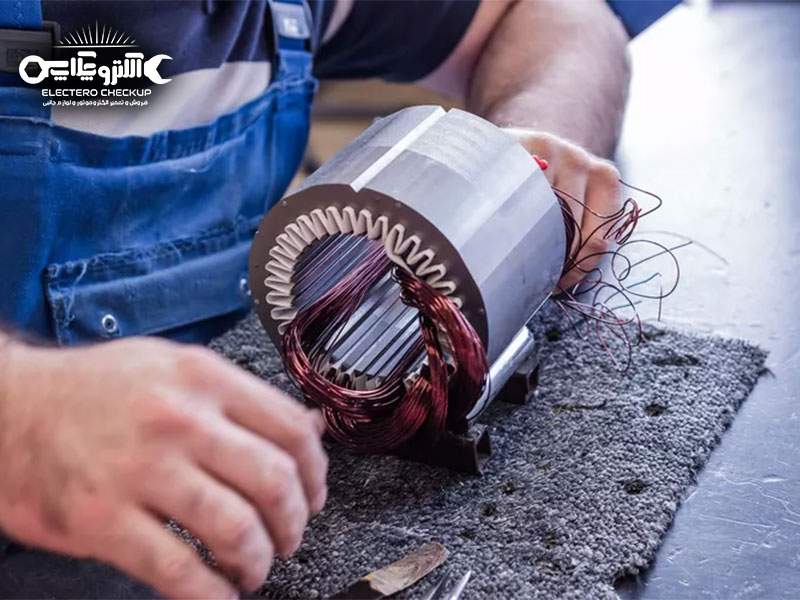 سیم پیچی موتور کولر آبی